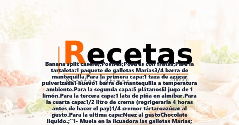Banana split casera;;Postres;Postres con frutas;Para la tartaleta:1 paquete de galletas Marías3/4 barra de mantequilla.Para la primera capa:1 taza de azúcar pulverizada1 huevo1 barra de mantequilla a temperatura ambiente.Para la segunda capa:5 plátanosEl jugo de 1 limón.Para la tercera capa:1 lata de piña en almíbar.Para la cuarta capa:1/2 litro de crema (regrigerarla 4 horas antes de hacer el pay)1/4 cremor tártaroazúcar al gusto.Para la ultima capa:Nuez al gustoChocolate líquido.;"1- Muela en la licuadora las galletas Marías; aparte, derrita la mantequilla y mézclela luego con las galleras molidas hasta que quede una pasta.2- Cubra con esta pasta el fondo y las orillas de un refractario para hacer tartaletas