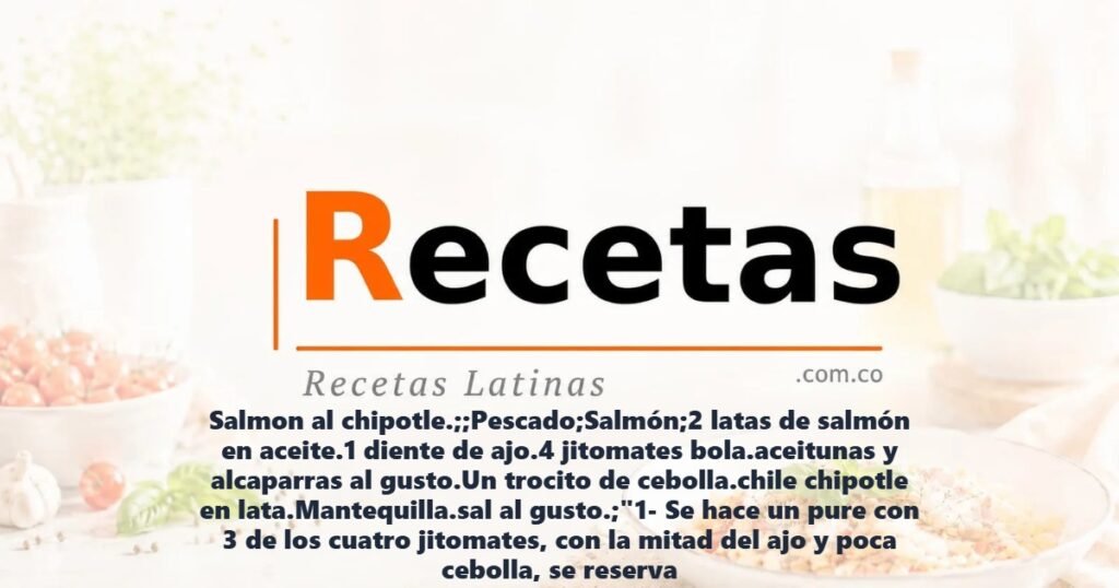 Salmon al chipotle.;;Pescado;Salmón;2 latas de salmón en aceite.1 diente de ajo.4 jitomates bola.aceitunas y alcaparras al gusto.Un trocito de cebolla.chile chipotle en lata.Mantequilla.sal al gusto.;"1- Se hace un pure con 3 de los cuatro jitomates, con la mitad del ajo y poca cebolla, se reserva