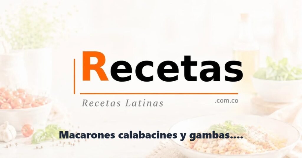 Macarones calabacines y gambas....