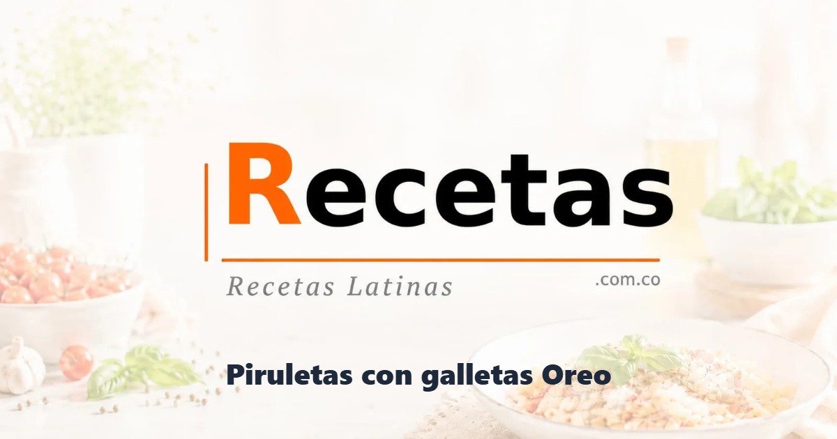 Piruletas con galletas Oreo