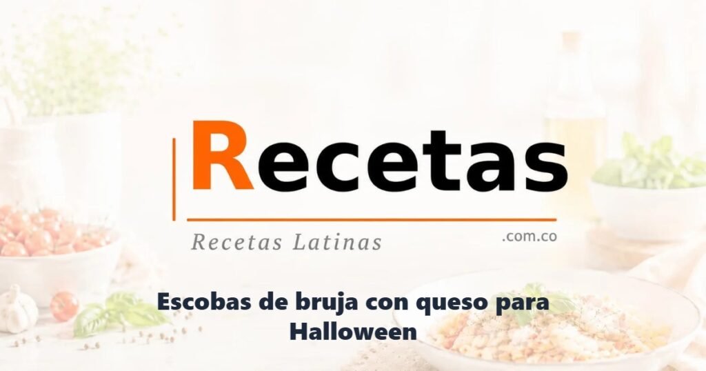 Escobas de bruja con queso para Halloween