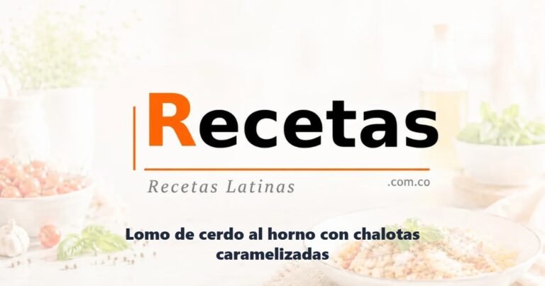 Lomo de cerdo al horno con chalotas caramelizadas