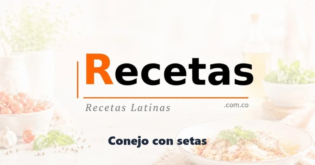 Conejo con setas