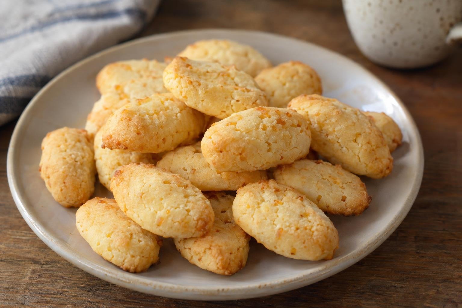 Achiras huilenses pequeñas, ovaladas y ligeramente doradas, servidas en un plato.